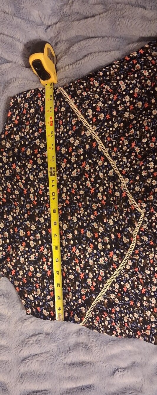 Easel Floral Navy Summer Slip Dress with Lace Trim And Adjustable Straps (Meas) - Picture 10 of 12